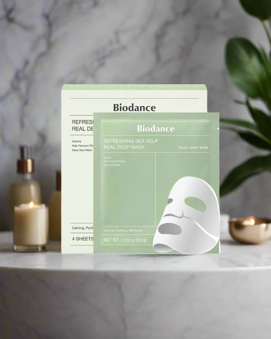 BIODANCE Refreshing Sea Kelp Real Deep Mask 1Box (4ea) – Soothing & Blemish Care
