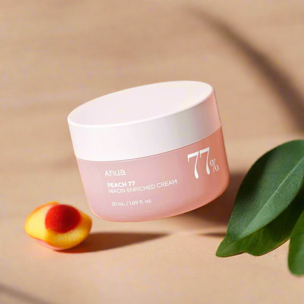 ANUA PEACH 77 NIACIN ENRICHED CREAM - 77% Peach Extract Moisturizer for Dewy Skin