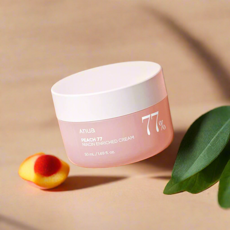 ANUA PEACH 77 NIACIN ENRICHED CREAM - 77% Peach Extract Moisturizer for Dewy Skin