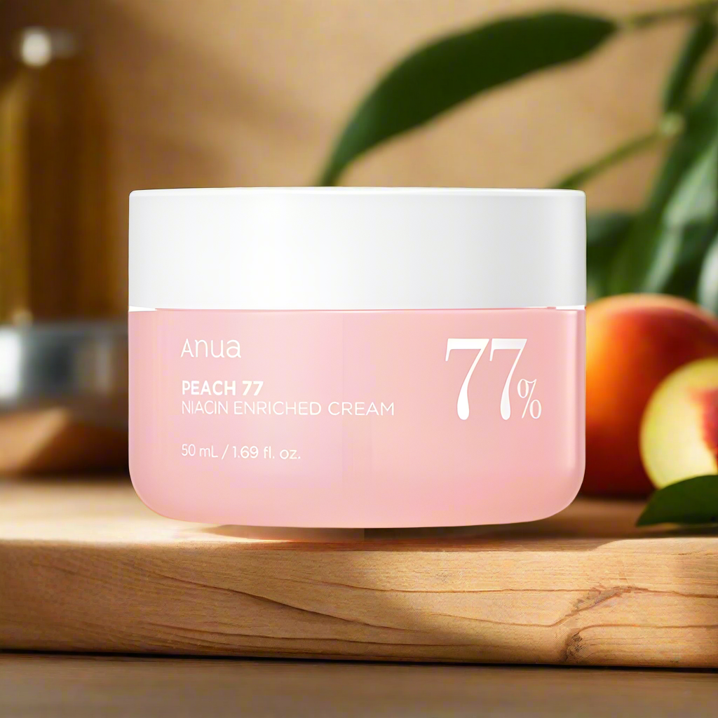 ANUA PEACH 77 NIACIN ENRICHED CREAM - 77% Peach Extract Moisturizer for Dewy Skin