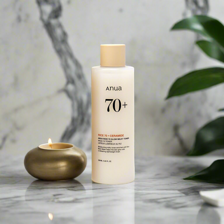 ANUA Rice 70 Glow Milky Toner 250ml – Brightening & Barrier Care