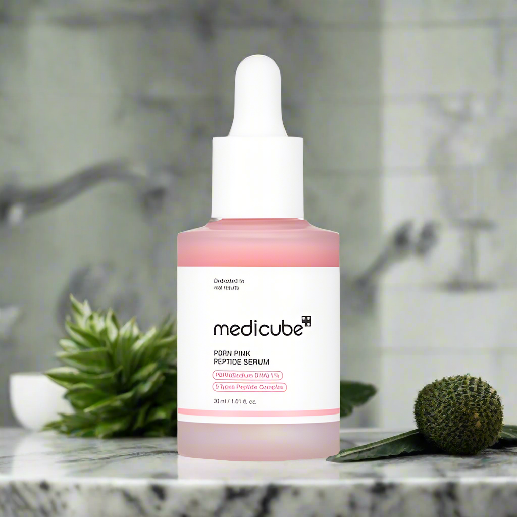 Medicube PDRN Pink Peptide Serum 30ml – Glass Skin Glow & Wrinkle Care